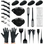 NEPAK 24 Pcs Hair Dye Coloring Kit, Hair Tinting Bowl, Dye Brush, Ear Cover, Gloves for Hair Tint Dying Coloring Applicator