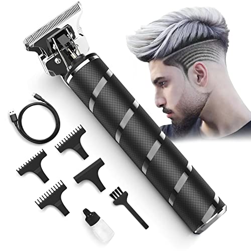 Hair Clippers Men, Professional T Blade Hair Trimmer, Precision Beard Trimmer, Cordless Electric Haircut Clippers for Adult Kids, Adjustable Groo