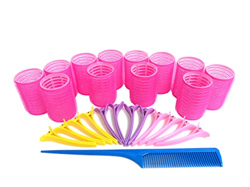 Medium Size Hair Rollers Curlers Self Grip Holding Rollers Hairdressing Curlers Hair Design Sticky Cling Style For DIY Or Hair Salon By Kamay's (