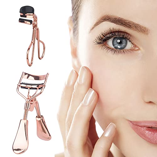 Eyelash Curlers,4 in 1 Lash Curler Kit for Women includes 2 Size of Eye Lash Curler with Comb,Eyebrow Brush,4 Refills Pads,for Natural and Curved