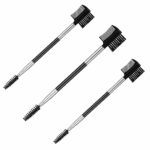 Mabor 3pcs Eyebrow Comb Eyebrow Brush Set, Black Brow Brushes 6.3x0.98x0.2 inches, Dual Comb Double Head, Makeup Grooming Tool for Cosmetic Trave