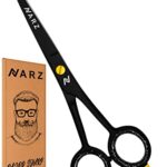 NARZ Professional Hairdressing Scissors for Barbers & Hairdressers 6" Stainless Steel Hair Cutting Scissors for Men & Women (Black)