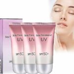 Sun Treatment Uv Spf 50 Korean,Sun Screen Protector for Face and Body,Sunscreen Cream Uv Isolation Spf 50+,60g Sunscreen Cream,Sunscreen Isolatio