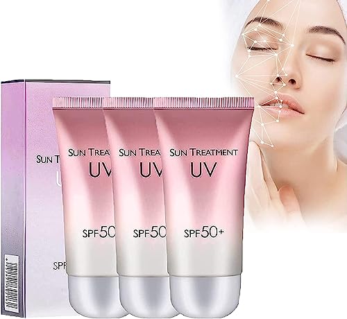 Sun Treatment Uv Spf 50 Korean,Sun Screen Protector for Face and Body,Sunscreen Cream Uv Isolation Spf 50+,60g Sunscreen Cream,Sunscreen Isolatio