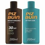 Sun Protection Bundle Includes Piz Buin Sun Lotion SPF30 200ml bundled with Piz Buin After Sun Soothing and Cooling Moisturising Lotion 200ml wit