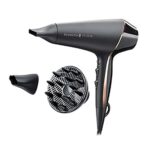 Remington Proluxe Ionic Hair Dryer with Styling Shot and Intelligent OPTIHeat Control Settings, 2400 W, Midnight Edition, AC9140B