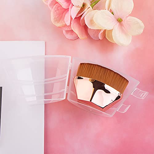 Foundation Makeup Brush Flat Top Kabuki Petal-shaped Face Blush Liquid Powder Foundation Brush for Blending Liquid, Cream or Flawless Powder Cosm