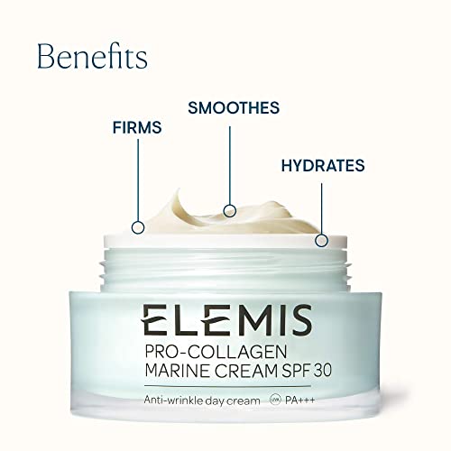 ELEMIS Pro-Collagen Marine Cream, Anti-Wrinkle Daily Face Moisturising Lotion, Hydrating Ultra-Light Gel-Cream Day Moisturiser Leaves Skin Smooth