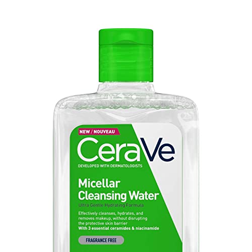 CeraVe Micellar Cleansing Water for All Skin Types including sensitive skin and makeup removal 295ml with Niacinamide and Ceramides