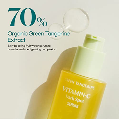 Goodal Green Tangerine Vitamin C Dark Spot Serum for Sensitive Skin | 70% Tangerine Extract, 4% Niacinamide, Arbutin & Tiger Grass to Fade Dark S