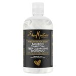 Shea Moisture African Black Soap Bamboo Charcoal Deep Cleansing Shampoo, with Tea Tree Oil and Willow Bark Extract, to Cleanse and Calm Dryness P