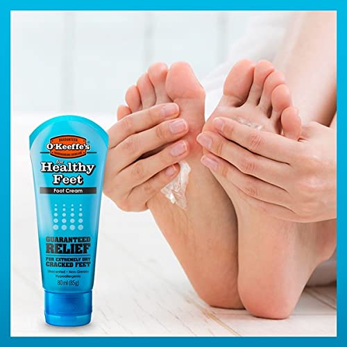 O'Keeffe's Healthy Feet, 80ml – Foot Cream for Extremely Dry, Cracked Feet | Instantly Boosts Moisture Levels, Creates a Protective Layer & Preve