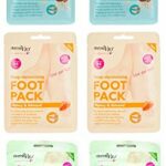 Derma V10 Foot Pack Mask (6 Pack) Deep Moisturising (Tea Tree & Peppermint, Honey & Almond, Argan Oil)