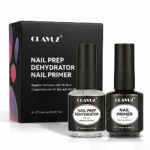 CLAVUZ 2Pcs Nail Prep Dehydrator & Nail Bond Primer Set, Gel Nail Polish Primer, Air Dry Superior Bonding Primer for Acrylic Powder Nail Supplies
