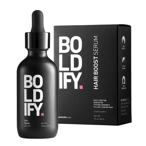 BOLDIFY Hair Growth Serum, All Natural Scalp Treatment, Contains 30 Natural Hair Boosters, Growth Oil for Women & Men, Lightweight Non-Greasy Ser
