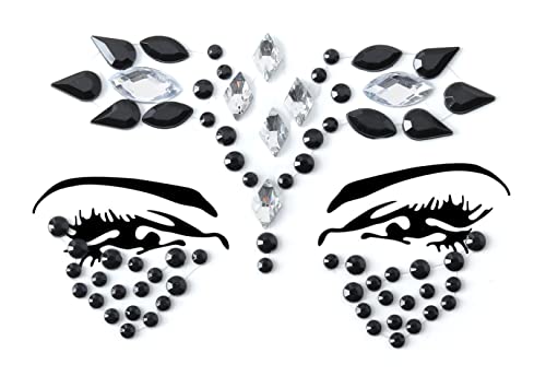 Face Gems Adhesive Glitter Jewel Tattoo Sticker Festival Gems Rave Party Body Make Up (Shine)