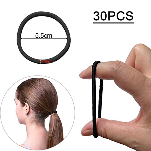 ILamourCar Hair Bands, 4mm Elastic Hair Ties Ponytail Holders, Hair Bobbles for Women, Hair Bobble Elastic Hair Bands, Perfect for Women and Girl