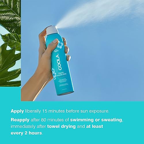 Coola Classic Body Sun Cream Spray, Broad Spectrum UVA/UVB Protection Sunscreen