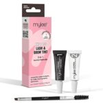 Mylee Express Lash & Brow Kit – 2 in 1 No Mix Formula, Tint + Developer Gel + Double Sided Brush, Professional Eyelash & Eyebrow Dye Tinting, Lon
