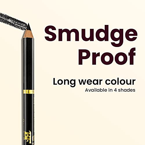 Beauty Forever True Kohl Waterproof Eyebrow Pencil with Sharpener, Definer, Matte Finish, Long Lasting, Waterproof, Suitable For All Eyebrow Shap
