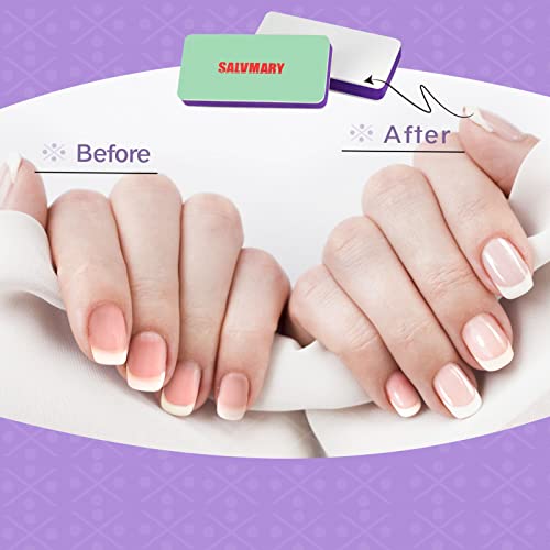 Shining Nail Buffer Block - 2 Sided Nail Shiner Sponge Polisher Buffing File 400/3000 Grit Manicure Nail Art Tools 2Pcs