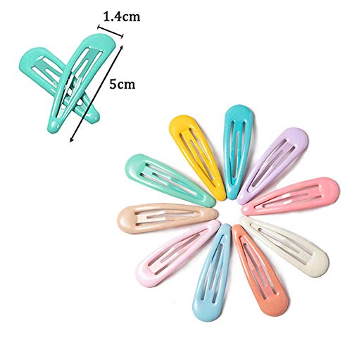 Snap Hair Clips, 30pcs Non-Slip Metal Hair Clip Barrettes BB Hairpin Hair Accessories for Children Women Girls
