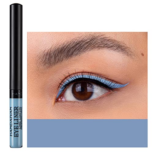 Coloured Eyeliner, Matte Liquid Eyeliner, Blue Eyeliner Long-Lasting Waterproof Liquid Eye Liner, Highly-Pigmented Colourful Eyeliner for Eye Mak
