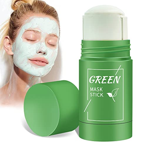 Green Tea Cleansing Mask Stick, Deep Cleansing Clay Mask for Blackhead Removal, Skin Care, Oil Control, Moisturizing, Pore Cleaning, etc. Suitabl