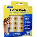 THEVIRALTHINGS.j 24 pcs Corn Pads Round Foam Cushion Adhesive Protective Ring Plasters Foot Toe