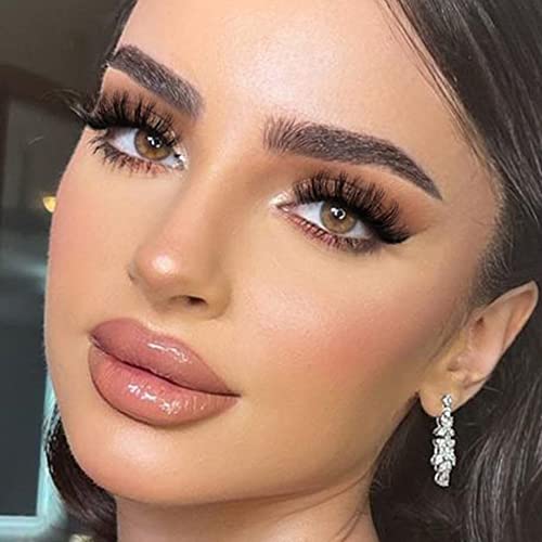 Natural Eyelashes D Curl Russian Strip Lashes 17mm 6D False Eyelashes 14 Pairs Curly Fake Eye Lashes Multipack by TOOCHUNAG