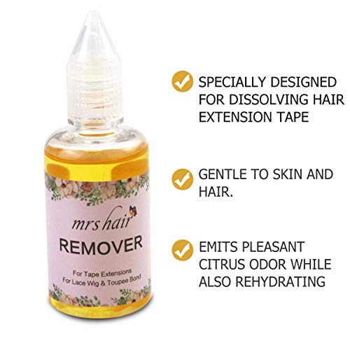 Tape Remover for Tape in Hair Extensions 1oz Lace Wig Glue Remover for Tape in Extensions & Poly & Lace Hairpiece and Wig & Toupee Systems