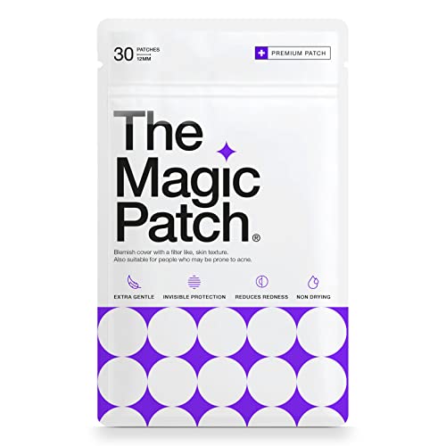 The Magic Patch Acne Patches - Pack of 30 Translucent Hydrocolloid Pimple Patch Spot Treatment Stickers for Face and Body - Fast-Acting, Vegan &
