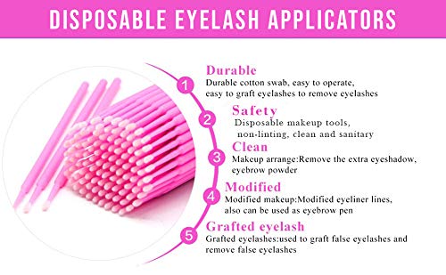 Botanique 200pcs Micro Applicator Brushes, Disposable Eye Extension Brushes, Micro Make Up Mascara Brushes, Oral and Dental, Colour Purple