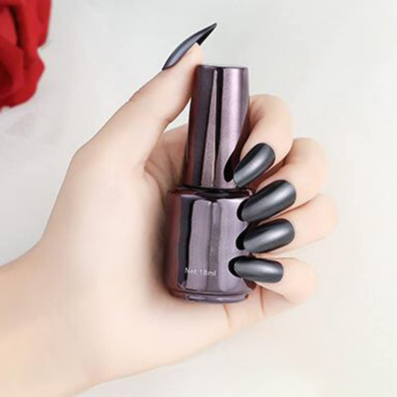 Allbestaye 18ml Polish Mirror Nail Polish, Varnishes Metallic Mirror Glitter Nail 16 Colors