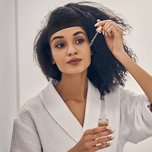 Elastic Wig Headband | Elastic Melt Band for Wig | Elastic Wig Headband | 3 Pack Black Nylon Edges Bands with 1Pcs Hair Edge Brush | Elastic Edge