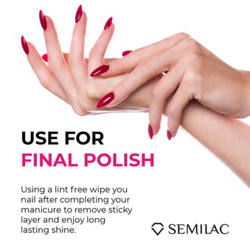 Semilac Nail Cleaner | 1000 ml | Nail Polish Residue Cleaner with Isopropanol | Multi-purpose Nail Degreaser for Nail Plates and for Removing Pol