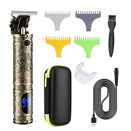 Suttik Hair Clippers for Men, Beard Trimmer, Zero Gapped Trimmer T-Blade Trimmer Clippers for Hair Cutting, Cordless Trimmers Professional Barber