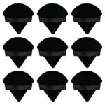 Flytianmy 9Pcs Triangle Powder Puffs, Face Makeup Puff for Body Loose Powder Beauty Makeup Tool Black