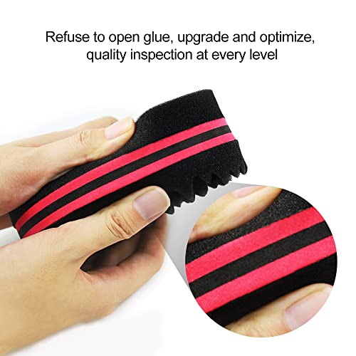 ELERA Hair Sponge Brush, Big Holes (14mm Hole) Afro Curl Sponge, Double Side Oval Magic Twist Coils Wave Hair Sponge for Home and Barber