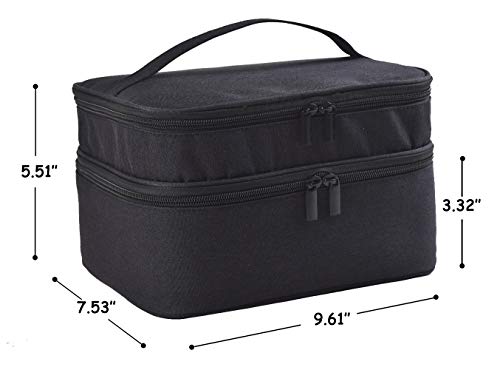 Double-Layer Nail Varnish Storage Case, Essential Oil Bag for for Nail Varnishes and Manicure, Nail Varnish Holder, Holds 30 Bottles (15ml - 0.5