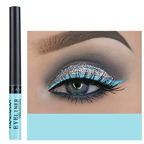 Coloured Eyeliner, Matte Liquid Eyeliner, Blue Eyeliner Long-Lasting Waterproof Liquid Eye Liner, Highly-Pigmented Colourful Eyeliner for Eye Mak