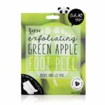 Oh K! Exfoliating Foot Socks, For Dry Hard Skin, Green Apple Scent, Vegan and Cruelty Free, 65g