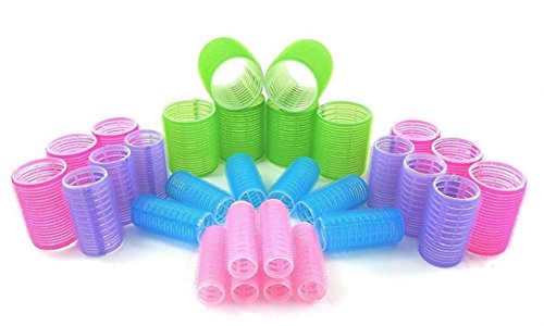 Medium Size Hair Rollers Curlers Self Grip Holding Rollers Hairdressing Curlers Hair Design Sticky Cling Style For DIY Or Hair Salon By Kamay's (