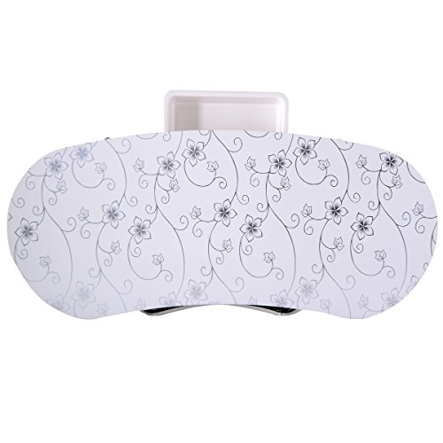 RELAX4LIFE Portable Manicure Nail Table, Folding Nail Technician Table Beauty Salon Desk with Drawer, Sponge & Carry Bag on Wheels, Professional