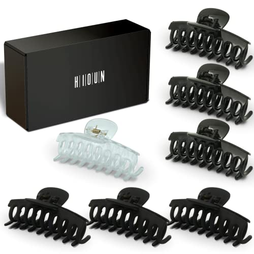 HIOUN Hair Clips Women Hair Claw Clips for Thick Hair / Thin Hairs Pack of 7, Matte