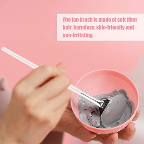 SAVITA 4Pcs Fan Brushes Fan Mask Brush Soft Facial Brushes Tools Facial Mask Applicator Brush Face Mask Brushes Makeup Brushes for Peel, Sleeping