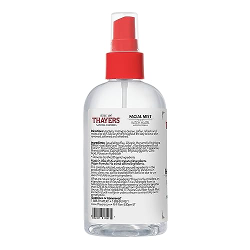 Thayers Witch Hazel Gentle Facial Mist Cucumber Toner Lotion with Organic Aloe Vera 237ml