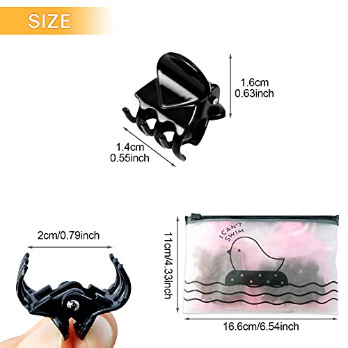 Hanyousheng Mini Claw Clips, 30pcs Mini Hair Claws, Small Hair Claw Clips, Non slip Hair Clip, Mini Hair Clips for Girls and Women with Storage B