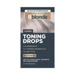 Jerome Russell Bblonde Silver Toning Drops - Non-Permanent Silver Hair Toner, Refresh & Maintain Blonde Hair Dye, Add Drops in Shower with Shampo