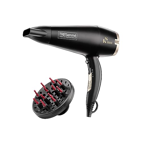 TRESemme Keratin Smooth 2200W Volume Shine Hair Dryer Gift Set, Diffuser Dryer, paddle brush, hair rollers, ionic conditioning